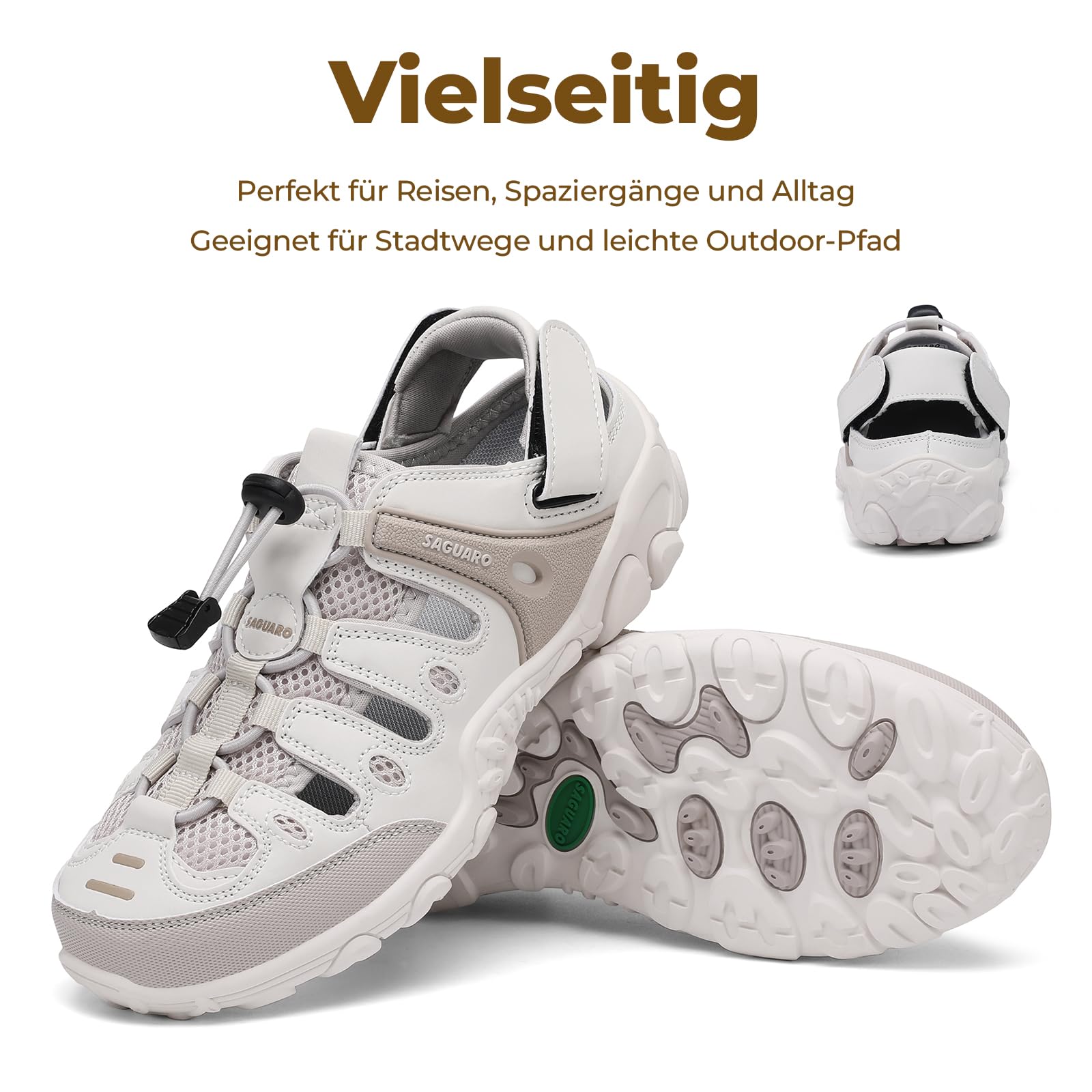 SAGUARO Damen Sandalen Rutschfest Atmungsaktiv Outdoor Sport Trekking & Wandersandalen, 36-42 EU