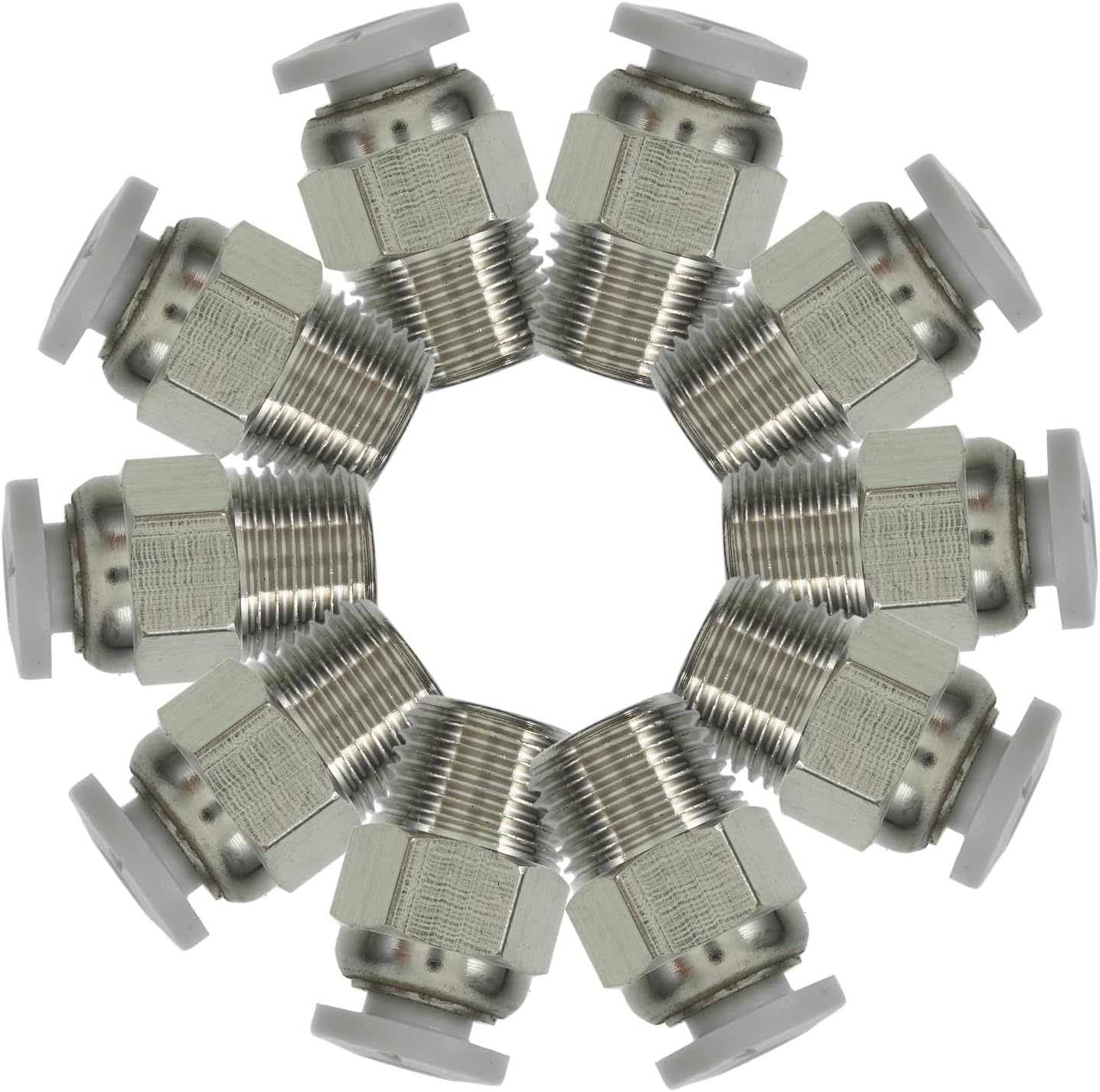 10pcs Metal Straight 3D Printer Connector Tube Fitting Adapter Set, Compatible 3D Printer Accessories for Industrial Printing Applications