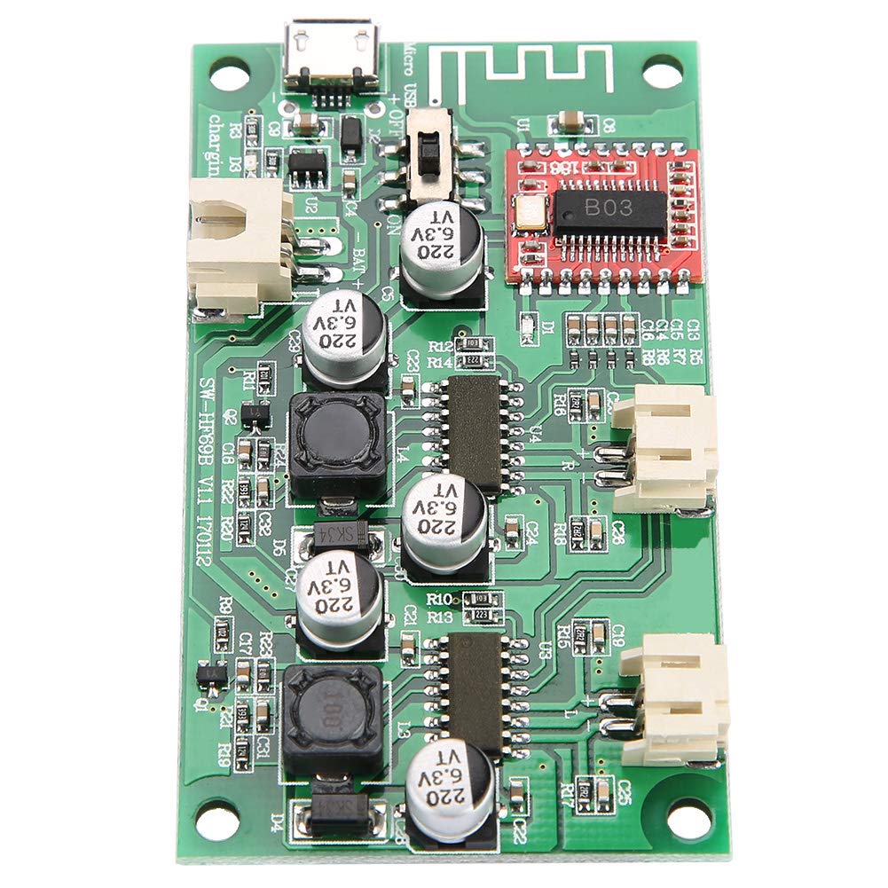 Amplifier Board, Power Amplifier Board, 2X6W for Car Audio Components Bookshelf Loudspeaker