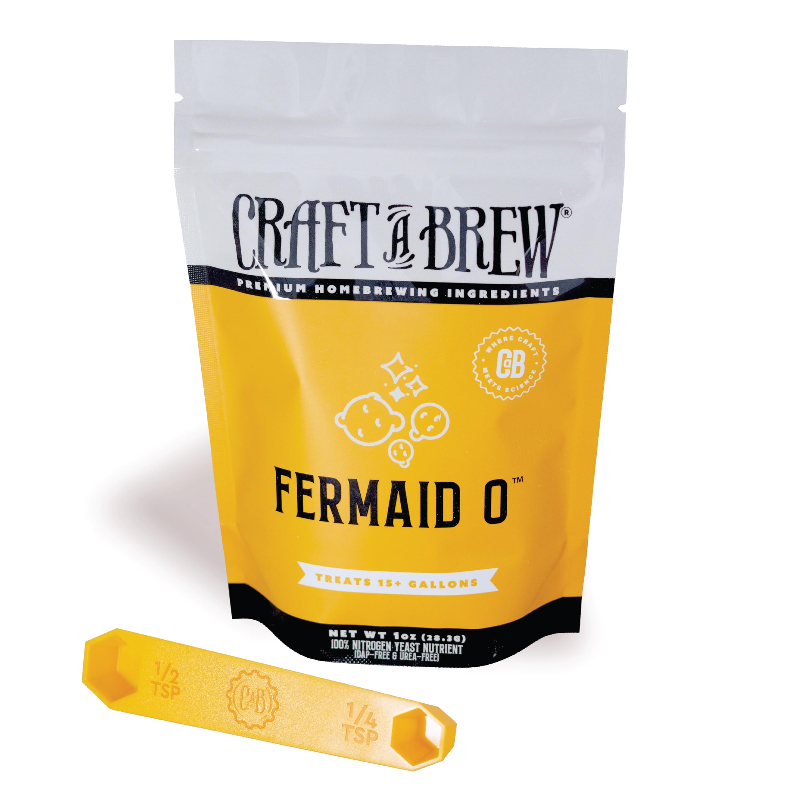 Craft A Brew - Fermaid O - Wine Yeast Nutrient - More Natural Nitrogen Source - At Home Winemaking - Promotes Consistent Wine Fermentations - Used in Beer & Mead Brewing - 1oz