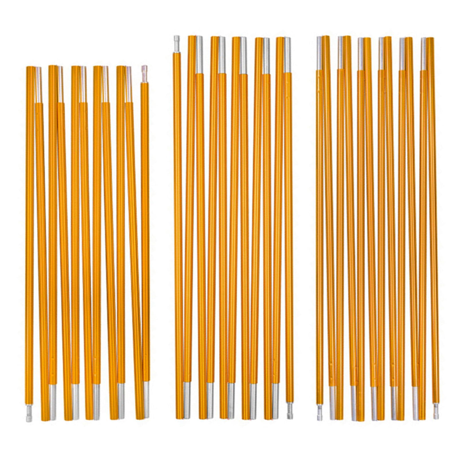 Faltbare Aluminium-Zeltstangen, Ersatz 3,6 m, 4 m, 4,4 m, für Outdoor-Camping, Unterschlupf, Reparaturzubehör, Outdoor-Campingzelt-Zubehör