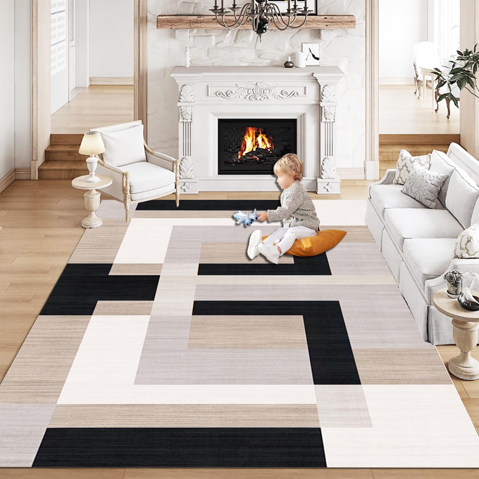 Dywan do przedpokoju długi antypoślizgowy zmywalny chodnik do przedpokoju 110 x 300 cm