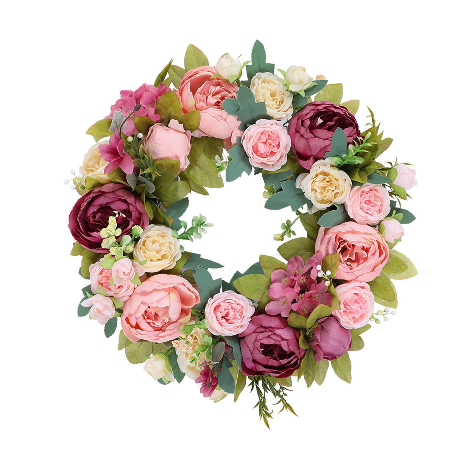 Alomejor Decorazione Ghirlanda Floreale Ghirlanda di Fiori Artificiali Impermeabile 3D per Decorazioni Primaverili per la Casa e le Feste Dimensioni 17,72 Pollici (#1)
