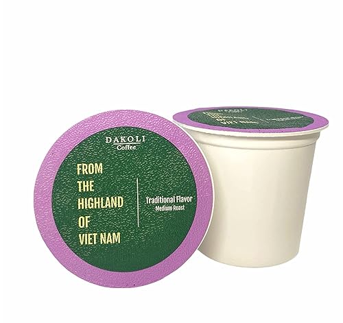 Dakoli Café vietnamita Cápsula de café vietnamita de una sola porción, fuerte y audaz, tostado medio, orgullosamente hecho a mano en los Estados