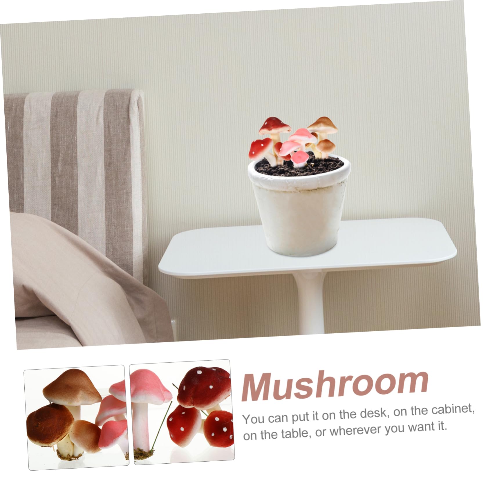 50 Petits Champignons Décoratifs En Mousse - Réalistes Et Sans Entretien Pour Décor, Photos Ou DIY