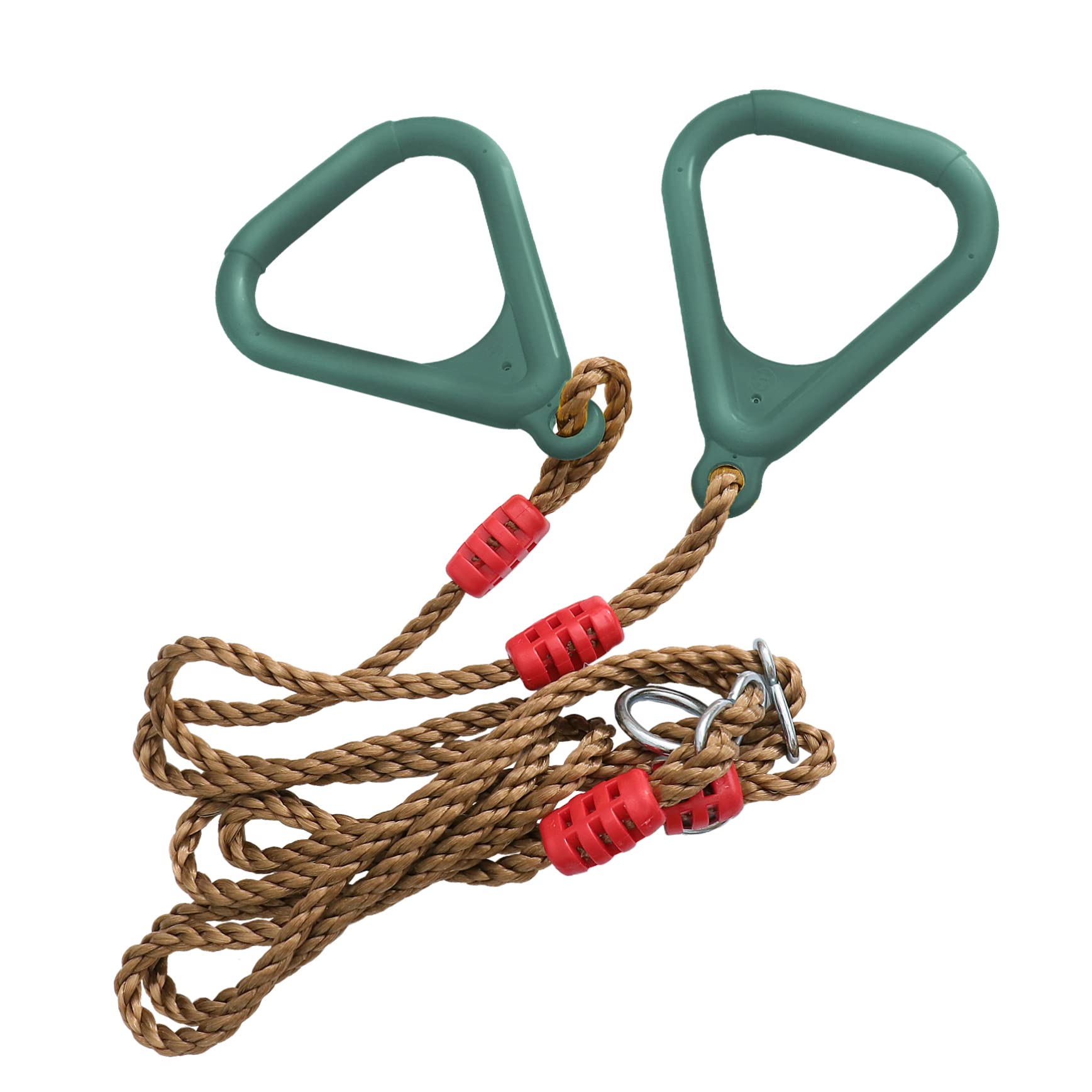 Abaodam 1pair Fitness Rings Accessory Gymnastic Rings Exercise Handle Grip Fitness Handles for Training Stretch Rings Fitness Equipment Parts Pull Handles Green Iron