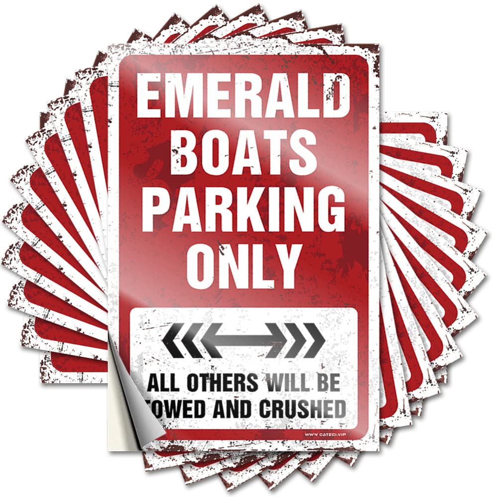 Bumper Space Room Decor Custom Stickers, Cover Waterproof Emerald Boats Parking Only for Hydro Flask | Rock Vinyl Decals for Mom Holiday Gift(6X9CM)