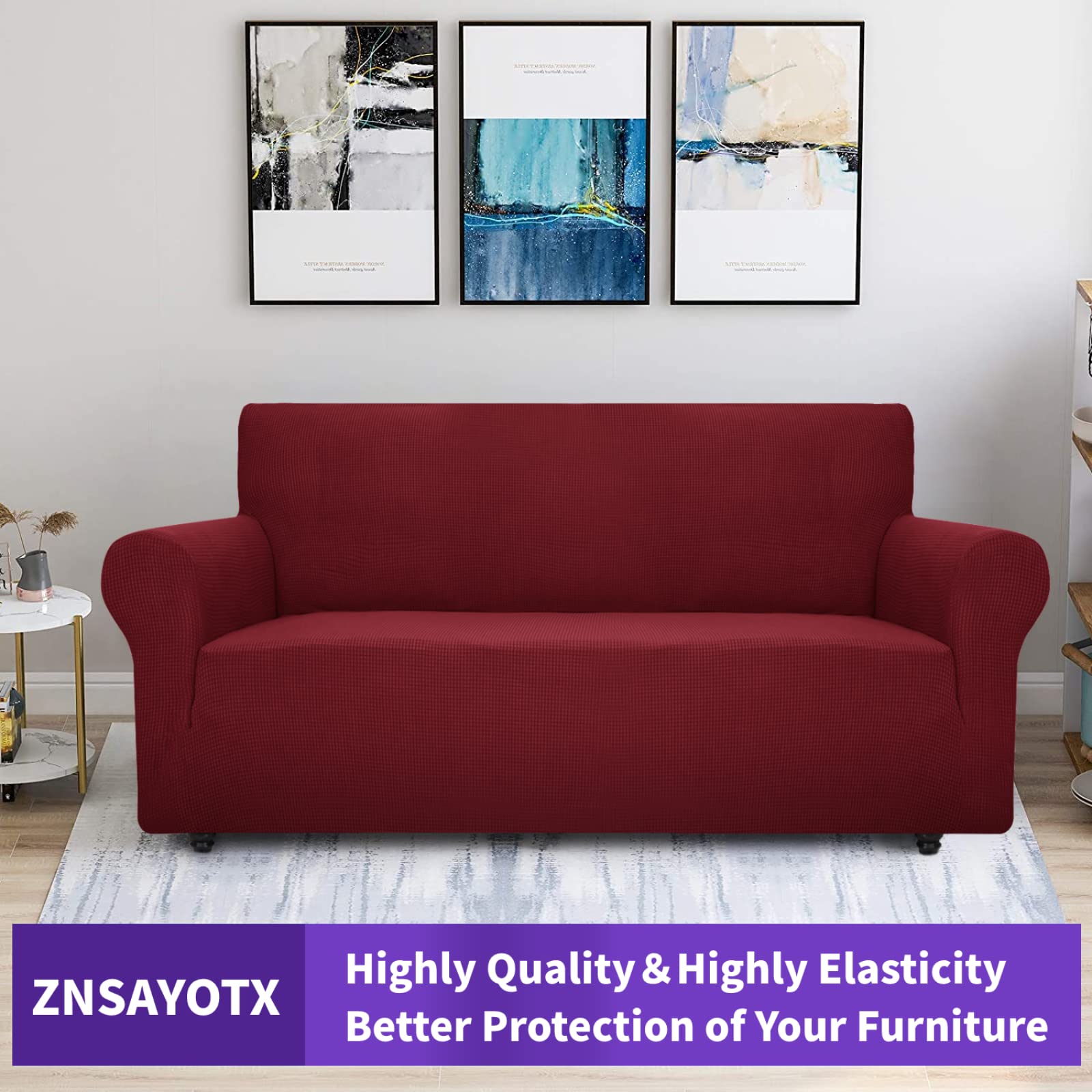 Amazon｜ZNSAYOTX スーパーストレッチカウチカバー(72インチ~92