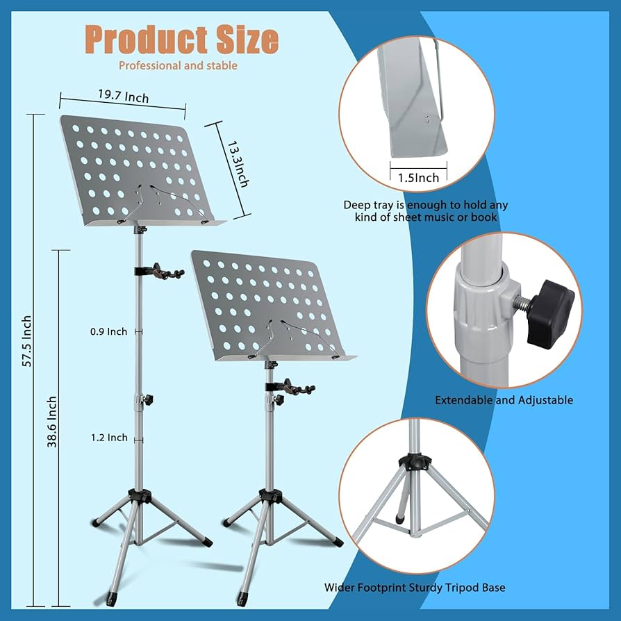 管楽器・吹奏楽器 STEEL ORGANIZER Amazon.com: EASTROCK Metal Sheet Music Stand with Violin