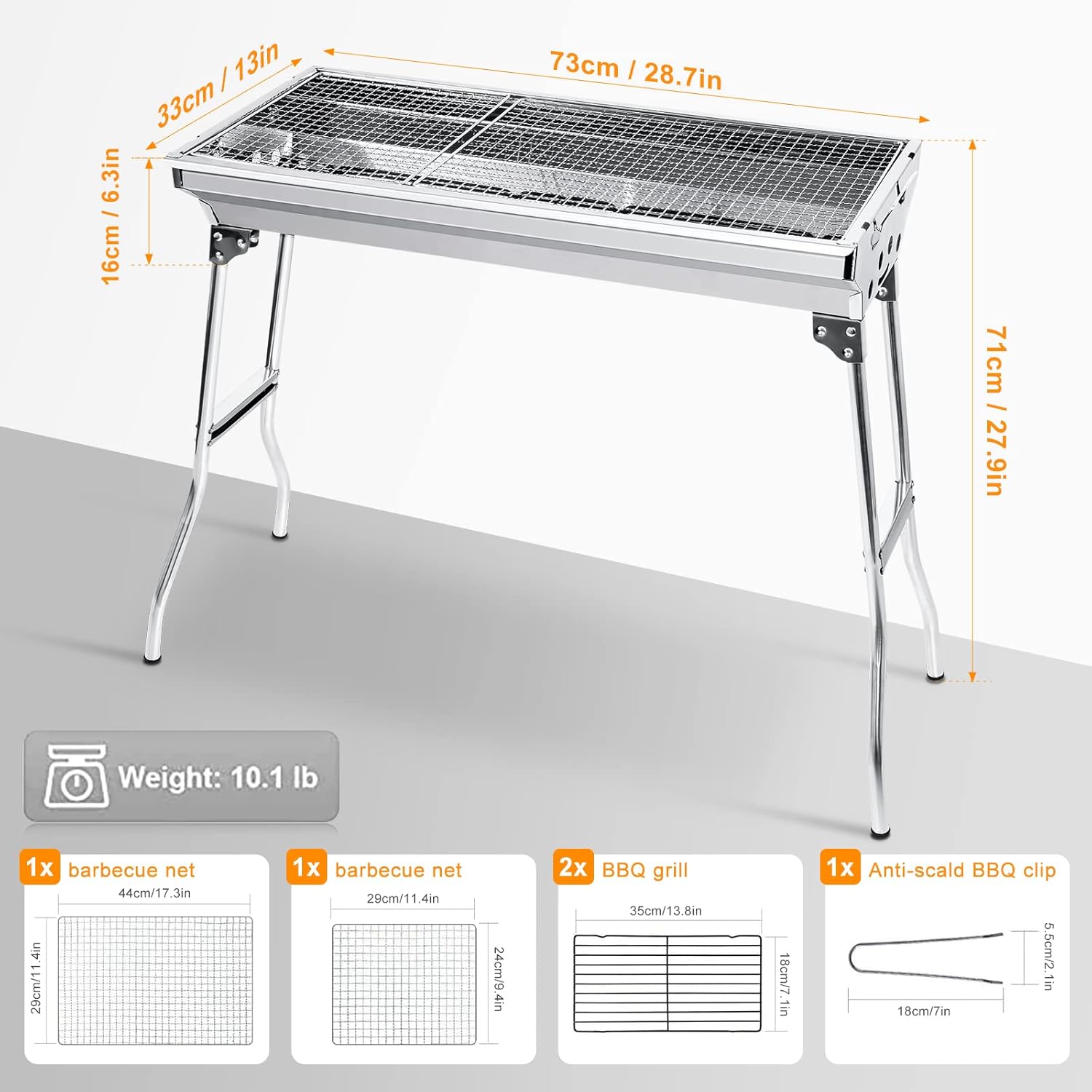 Uten Barbecue Griglia a Carbone Professionale per 5-10 Persone, Barbecue Carbone Barbecue Pieghevole per BBQ, Utensile BBQ Grill, Giardino Terrazza Campeggio Picnic Uten Barbecue Griglia a Carbone Professionale per 5-10 Persone, Barbecue Carbone Barbecue Pieghevole per BBQ, Utensile BBQ Grill, Giardino Terrazza Campeggio Picnic