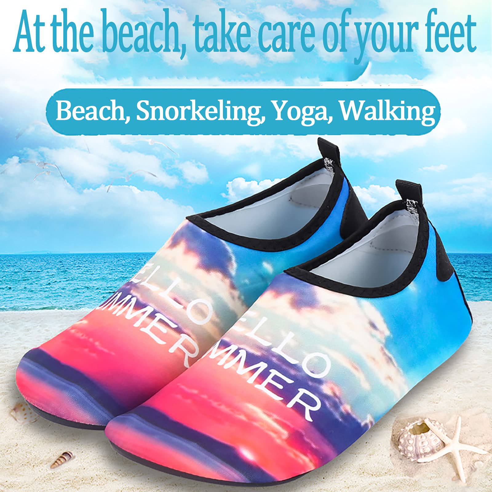 Water Shoes Mens Women Barefoot Shoes Quick Dry Aqua Outdoor Sports For Swim Pool Beach Surf Walk Water Yoga River Lake Hiking Kayaking - Tamaño 7.5 Women/6.5 Men - Color Grey | Guatemala - View #7