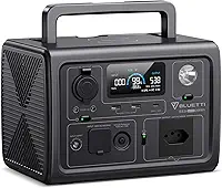 BLUETTI EB3A Gerador de Energia Solar, Bateria LiFePO4 de 268Wh com 1 Tomada CA de 220V / 600W (Pico de 1200W), Recarregue de 0 a 80% em 30 Min, Estação de Energia Portátil para Camping, Viagem