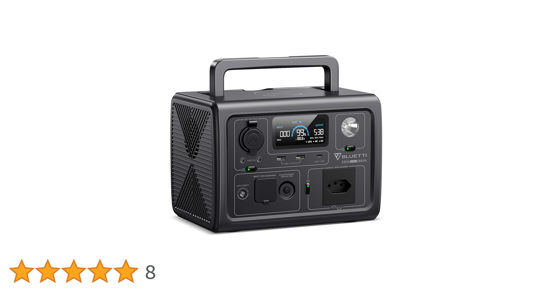 BLUETTI EB3A Gerador de Energia Solar, Bateria LiFePO4 de