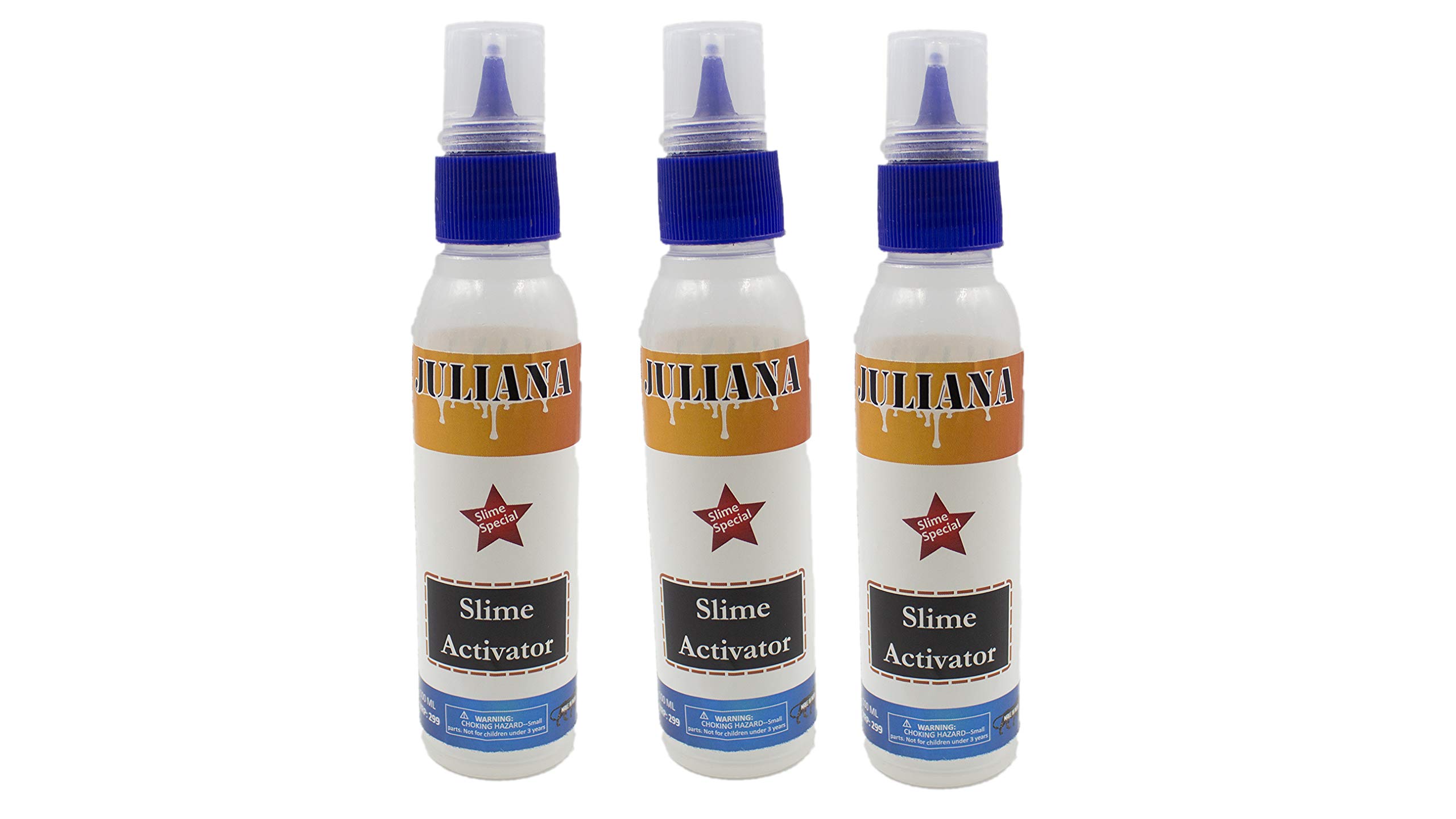 JULIANA Science Slime Making Activator Liquid Plus (Pack of 3 Bottles, 100 ml Each), Clear