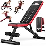 NICEPEOPLE Basic Weight Bench for Home Gym, 8 Backrests Adjustable Bench with 660LBS Weight Capacity for Chest Shoulders Arms Muscles, Foldable and Compact for Small Space Apartment Room