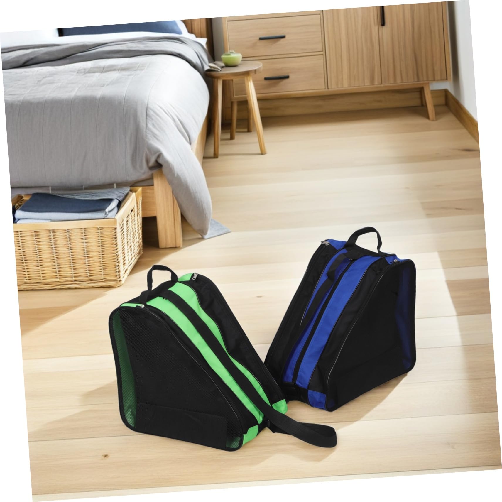 Toyvian Borsa per Pattini a Rotelle 2 Pezzi, Capienza Grande in Oxford | Scomparti Separati e Tracolla Regolabile, per Ragazzi, per Uso Outdoor e Stoccaggio, Mantiene Contenuto Asciutto