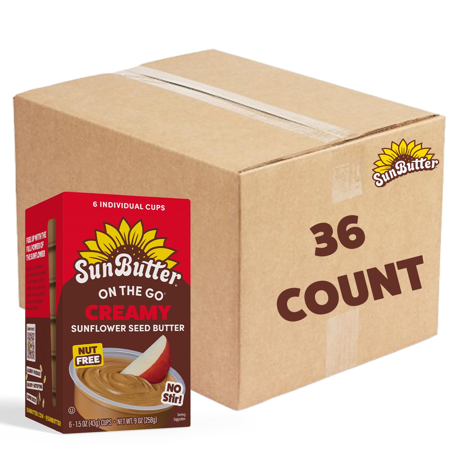 SunButter Creamy Regular / 0.04 Ounce (Pack of 36) / 6 Butter