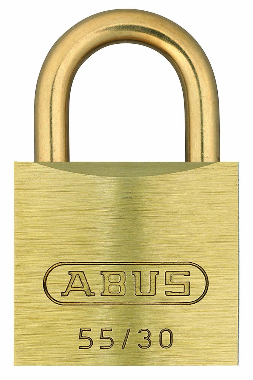 1.25-Inch All Weataher Solid Brass Keyed Different Padlock with Brass Shackle by ABUS – 1.25-Inch, Brass, Model 55MB/30 C KD