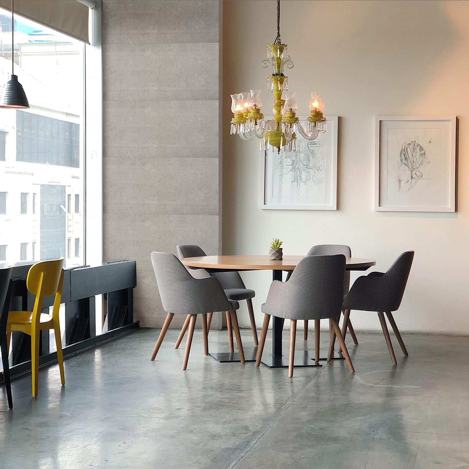 MDEKOR Paneles de pared de hormigón 50 x 100 cm | XPS 3D revestimiento de pared en aspecto de hormigón | 8 unidades = 4 m² Gray Light | paneles de 4,5 mm de grosor | placas decorativas de poliestireno