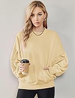 Vista 5 de ZHENWEI Sweatshirts for Women Crewneck Pullover Sweaters with Pockets