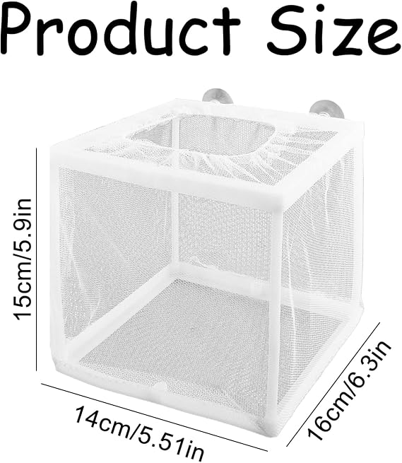 Fish Tank Breeder Net,Aquarium Breeding Box,Transparent Isolation Box,Aquarium Separation Net Nylon Incubator Mesh for Newborn Small Fish