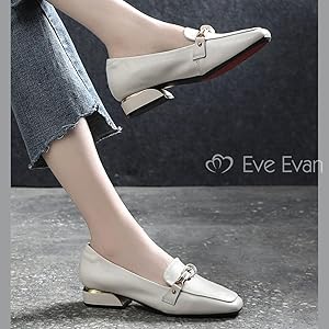 【新品】Eve Evan ポインテッドトゥ ローファー　牛革　イヴエヴァン Amazon | [イヴ エヴァン] ビットパンプス ローファー パンプス
