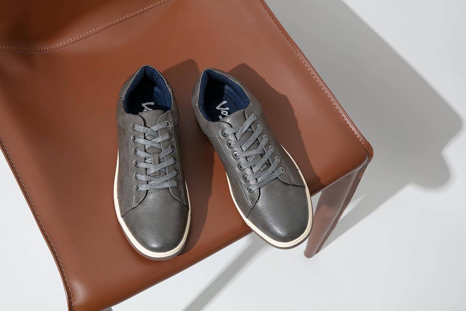 Vostey Men's Sneakers Fashion Casual Shoes Dress Sneaker Oxford Shoes 7 B81q13-grey