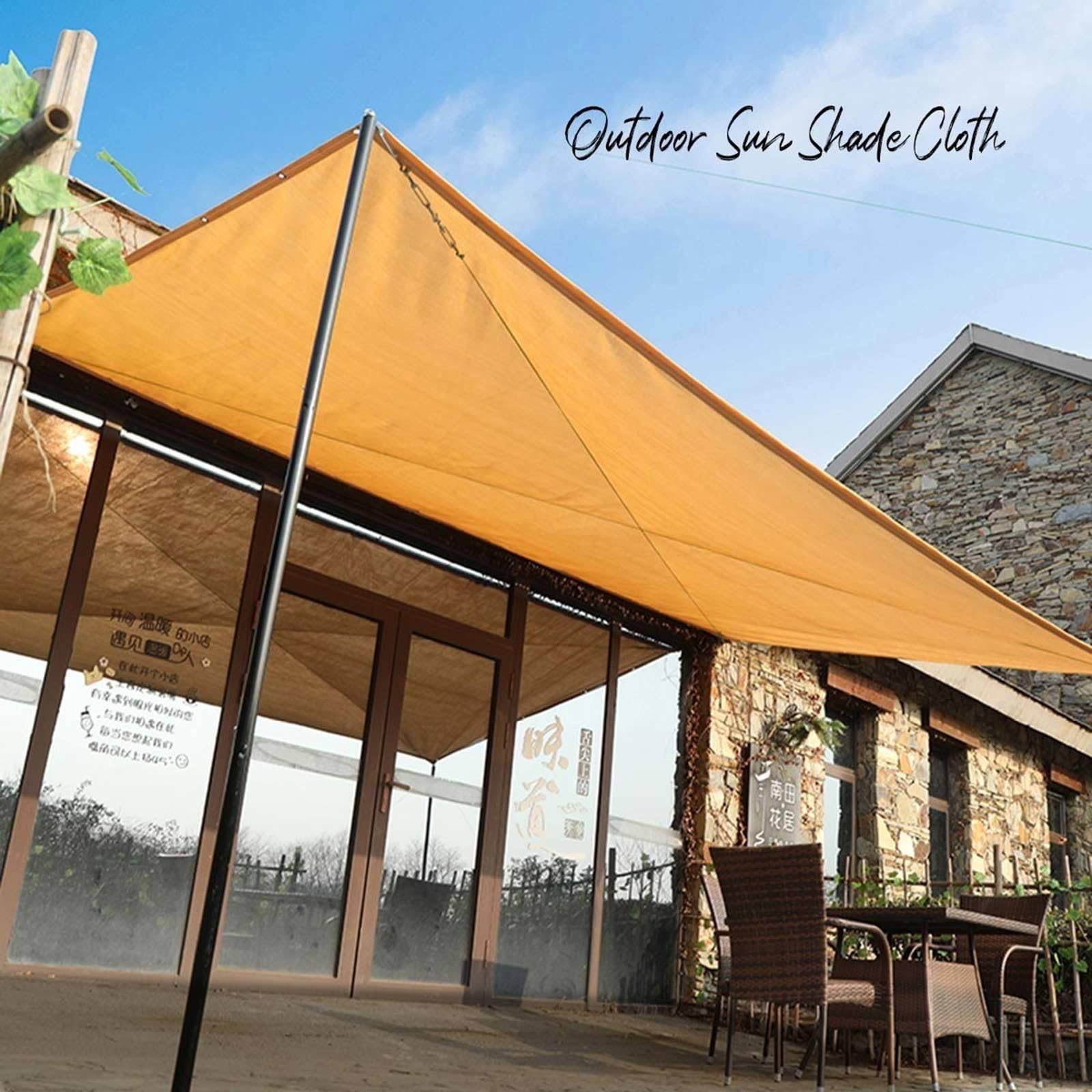 Protezione UV 95% tessuto ombreggiante beige per esterni rete per pergola, campeggio, piscina, cuccia per cani, copertura parasole 13 x 20 (4 x 6 m)