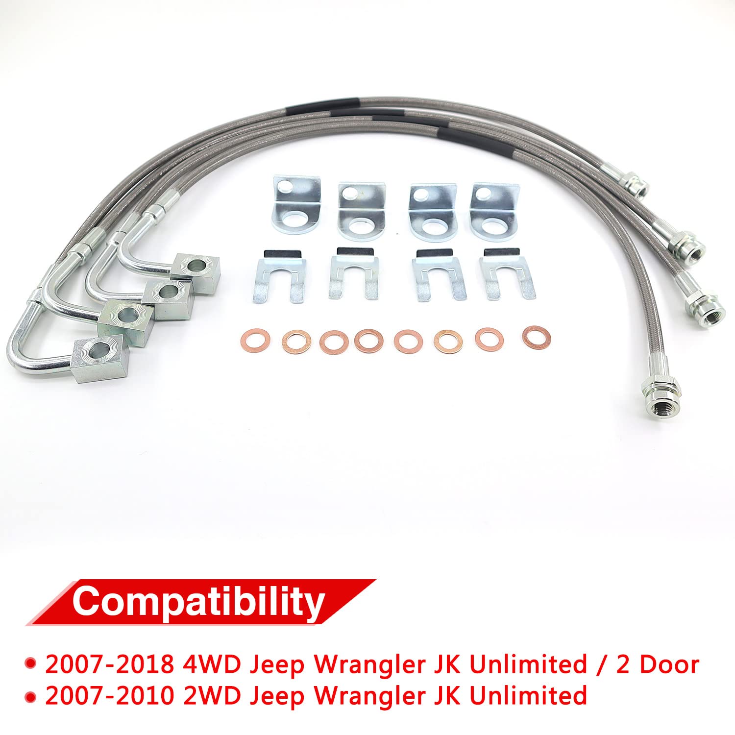 Amazon.com: 89716 Stainless Brake Lines Compatible with 2007-2018