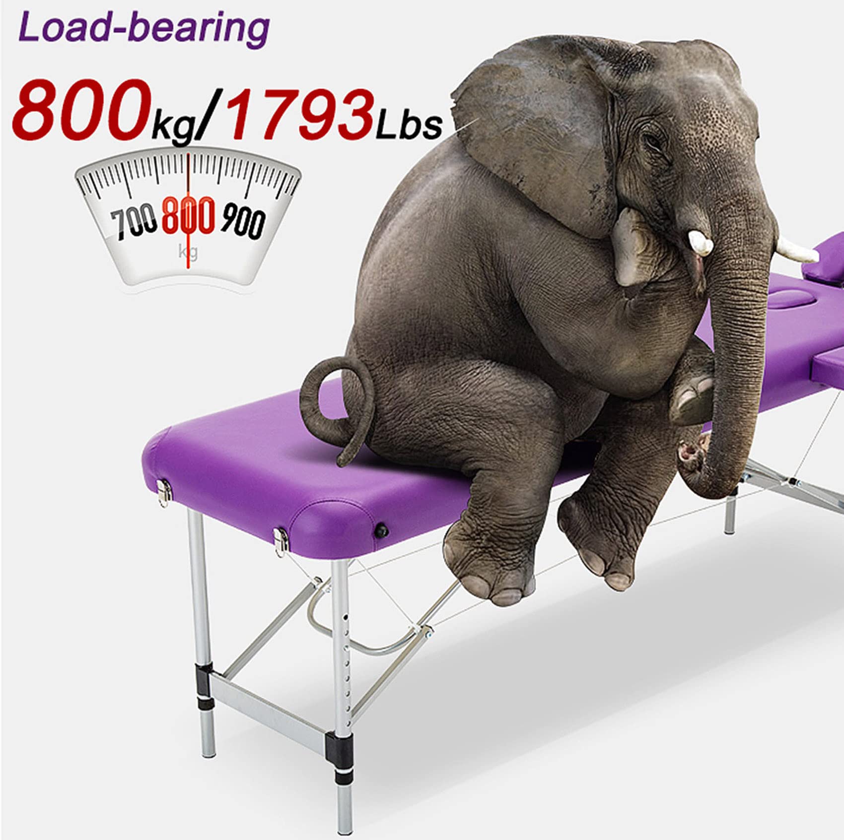 Lettino da Massaggio Pieghevole, Lettino da Massaggio fisioterapico Professionale Pieghevole Portatile ergonomico Divano in Alluminio Piedi Terapia Luce Comfort