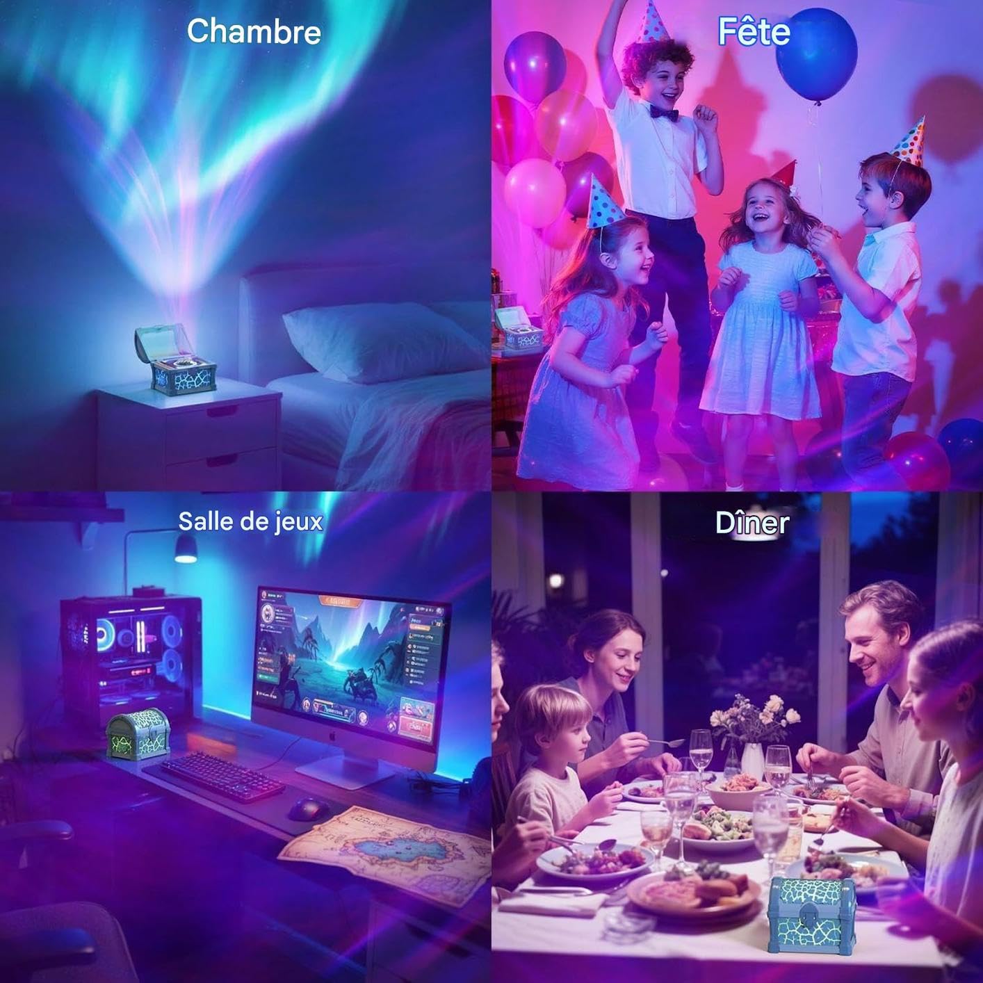 Proyector De Galaxia Lámpara Regulable Con Control Remoto | Lámpara Nocturna LED Y Proyector De Habitación Con Temporizador Para Niños Y Adultos Niños Y Niñas Mujeres Mamá E Hija