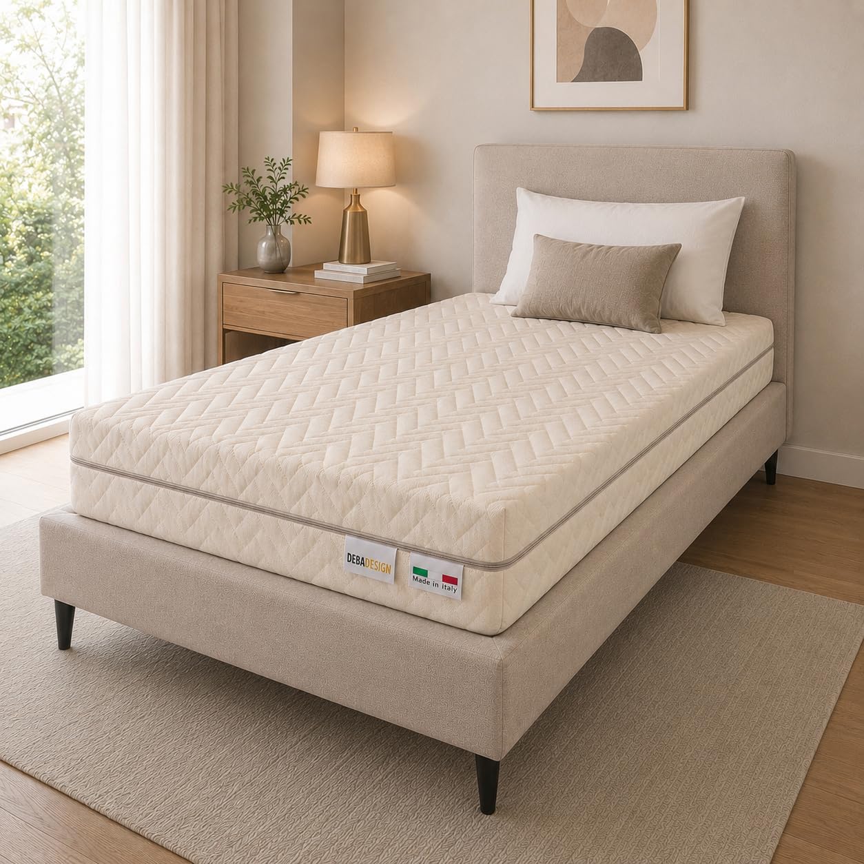 Materasso Memory Singolo 80x190x20 | Ortopedico e Ergonomico, Anallergico e Antibatterico, 100% Made in Italy