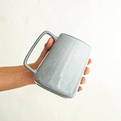 Miniatura 10 de Tazas de café grandes de cerámica, 21 onzas, diseño de mango grande, taza de té y café extragrande para oficina y hogar, apta para microondas y