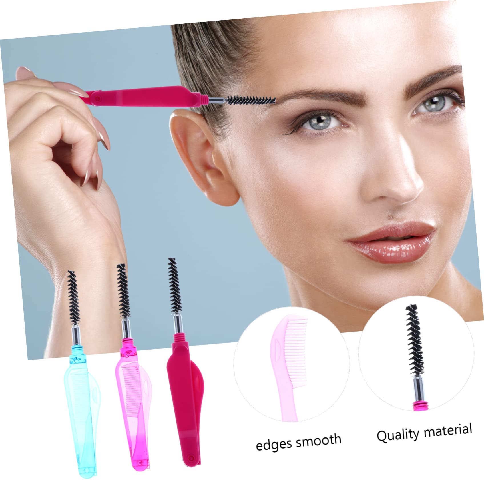 Mikinona 3sets Innovative Eyelash Separator Eyebrow Combs Lash Brush Makeup Grooming 6pcs*3 Random Color
