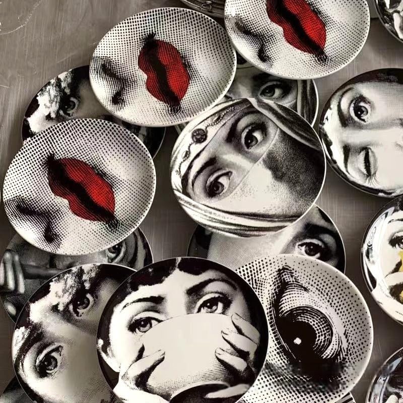 Piatto da pranzo in porcellana personalizzato con foto e testo per decorazione sala da pranzo