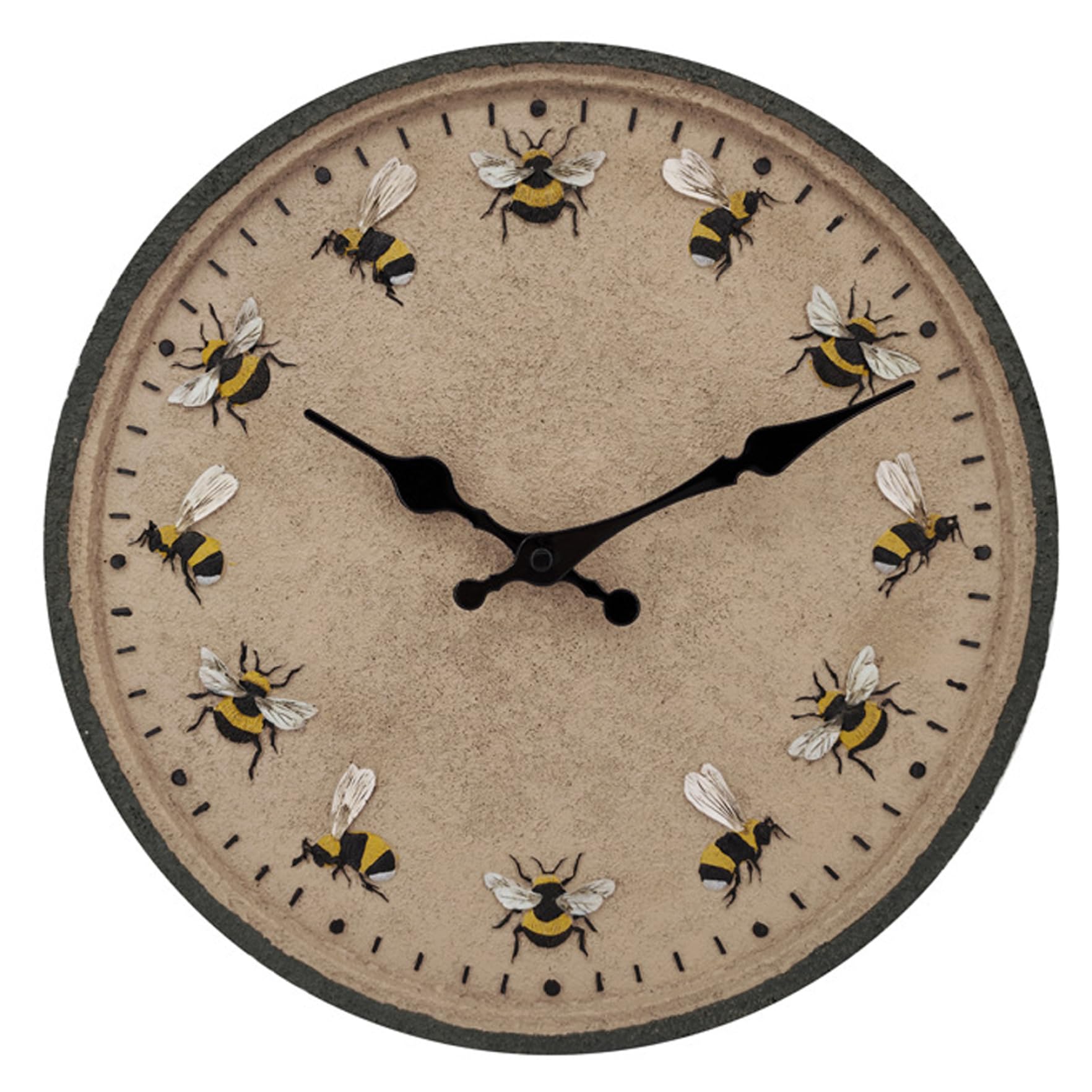 Horloge extérieure 12 ''Horloge de Jardin Ronde IP44 étanche Mur décoratif Abeille pour Jardin Patio Piscine décor Cuisine