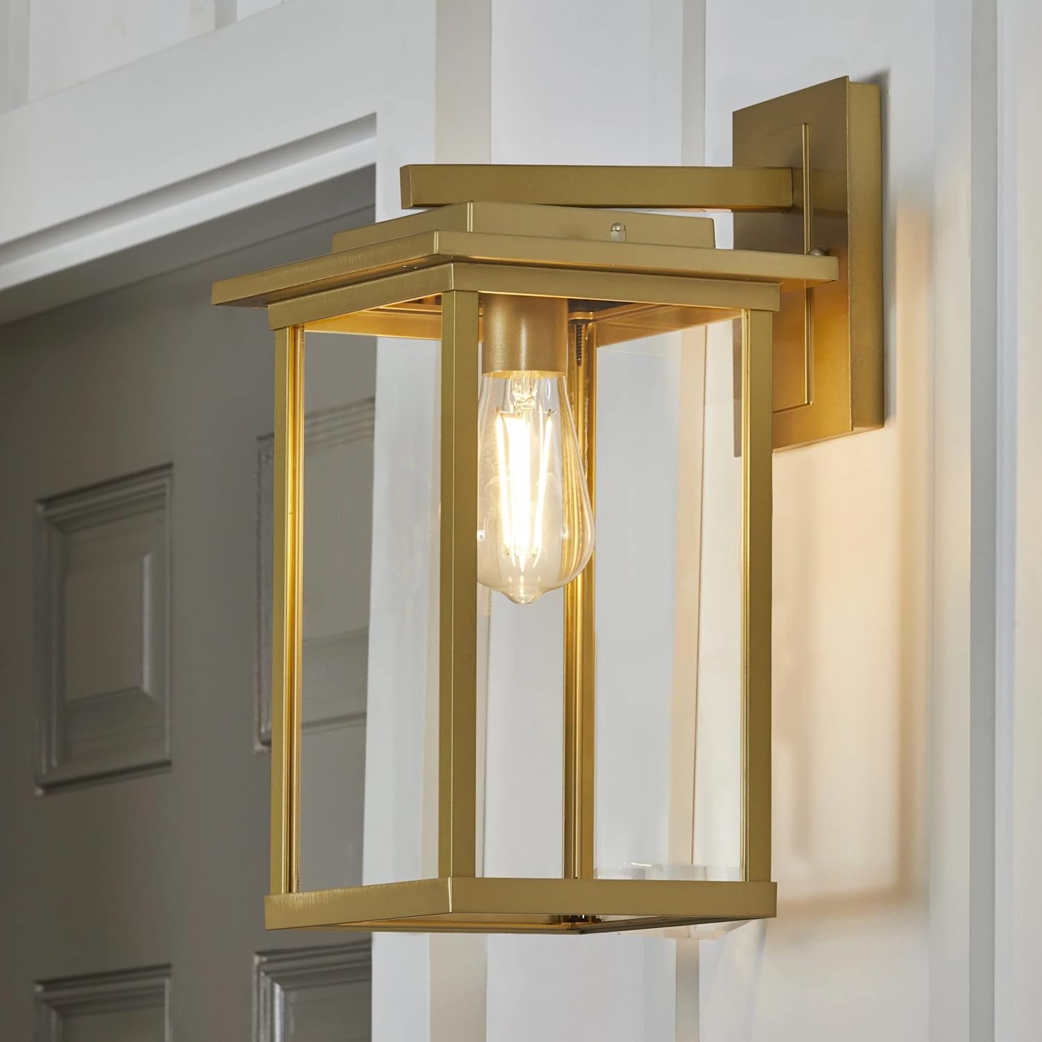 PEPPERFRY Outdoor Wall Light Burnished Brass, 1 Bulb Included
