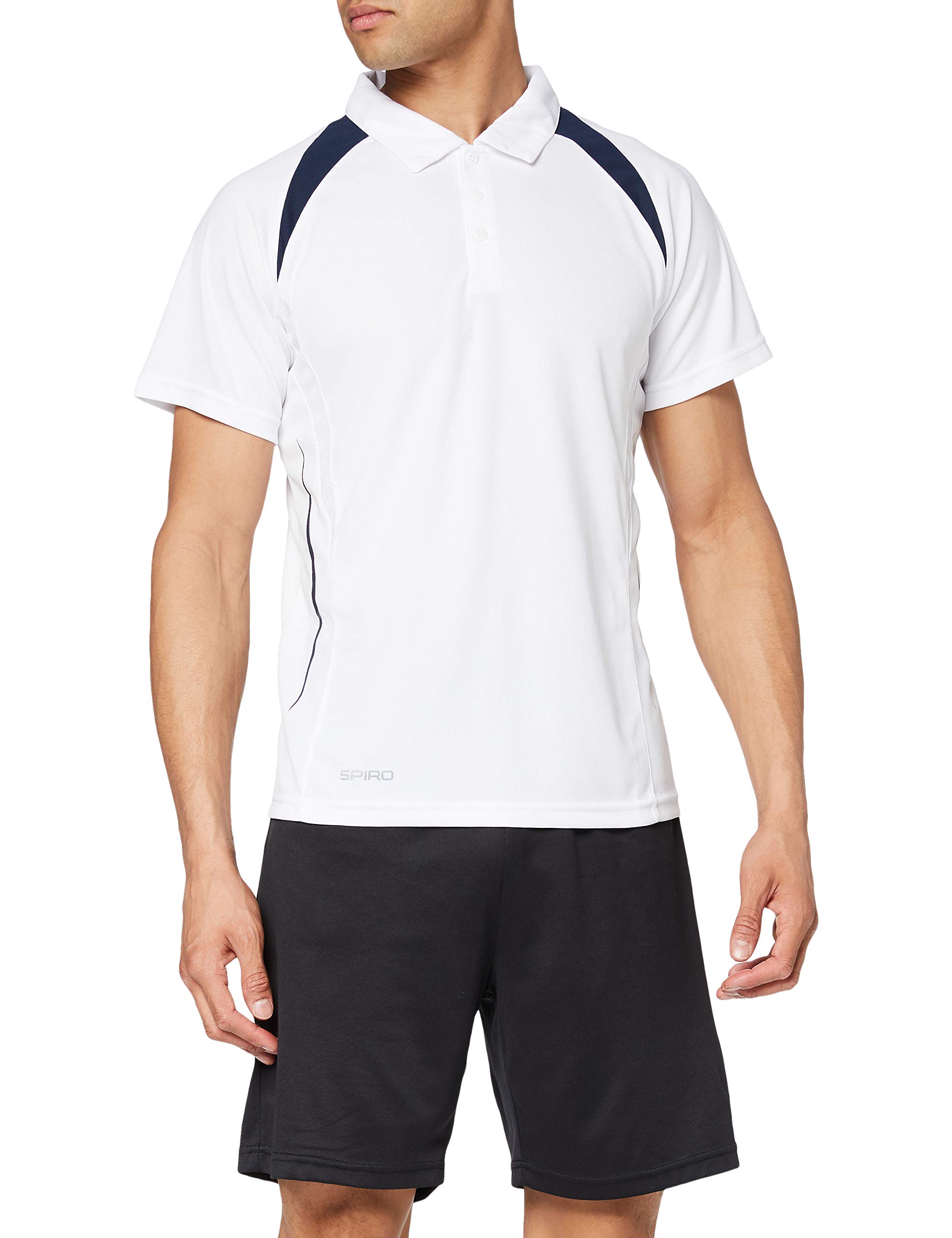 Spiro team spirit polo (White/ Navy, XL)