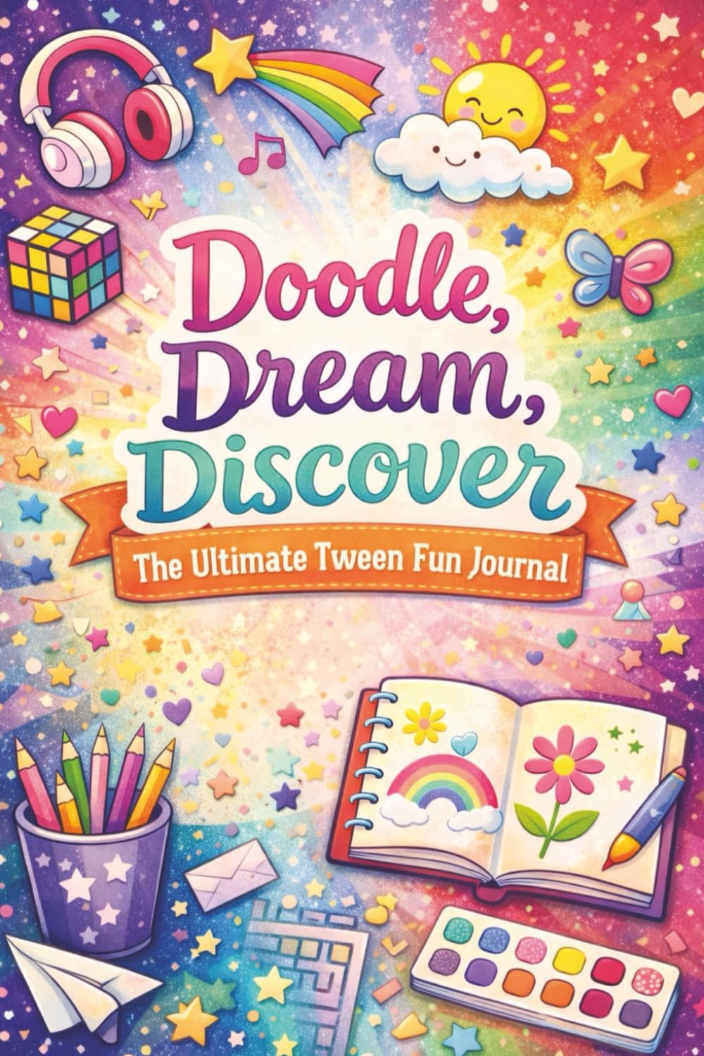 Dream, Doodle, Discover: A Creative Journal for Tweens Ages 8–12 with Writing Prompts, Drawing Pages, Puzzles & Confidence-Building Activities