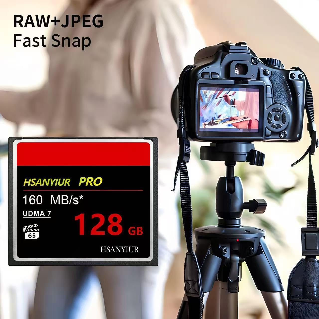 128 GB UDMA Velocidad de hasta 160 MB/s, Tarjeta de Memoria Original CF para cámara