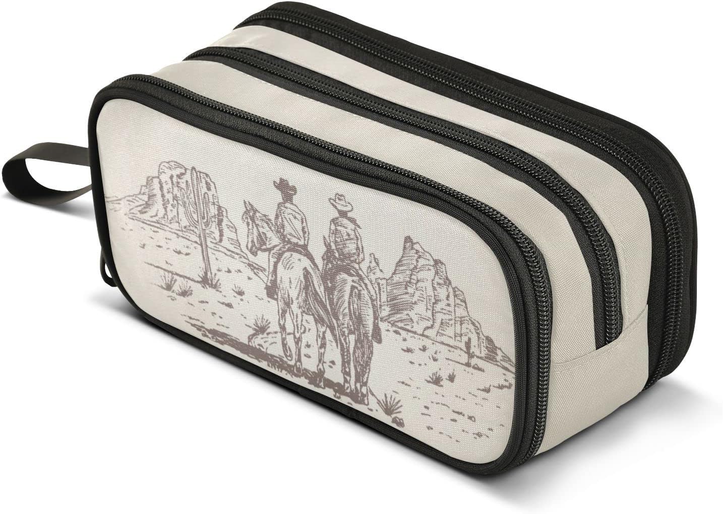 Western Desert Cowboy Large Capacity Pencil Case Pencil Pouch Pen Box