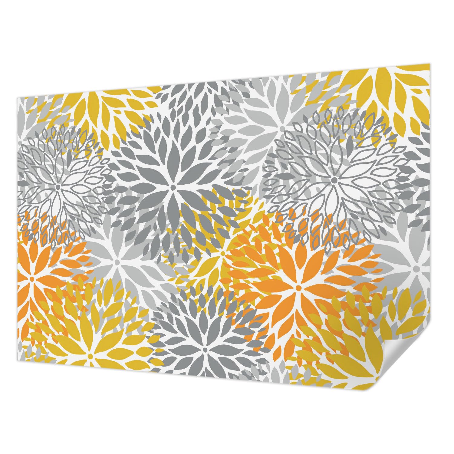Papel parede autocolante 152x104 de alta resolución resistente a manchas con motivos florales