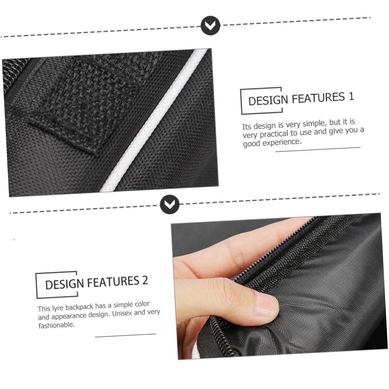 ULTECHNOVO Instrumententasche und Professionelle aus Polyester Lyra Druckverteilend Faltbar Rechteckige Aufbewahrungstasche Weiß und Modisch Schlicht für Lyra für Outdoor Einsatz