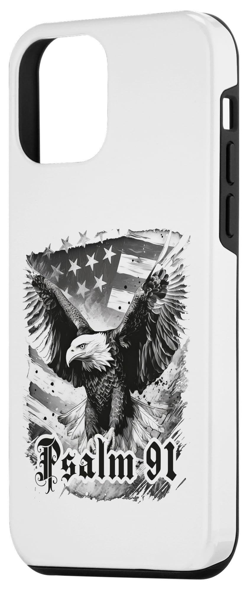 iPhone 12 mini Psalms 91 Bible Verse Protection & Blessing Eagle Flag USA Case - Image 2