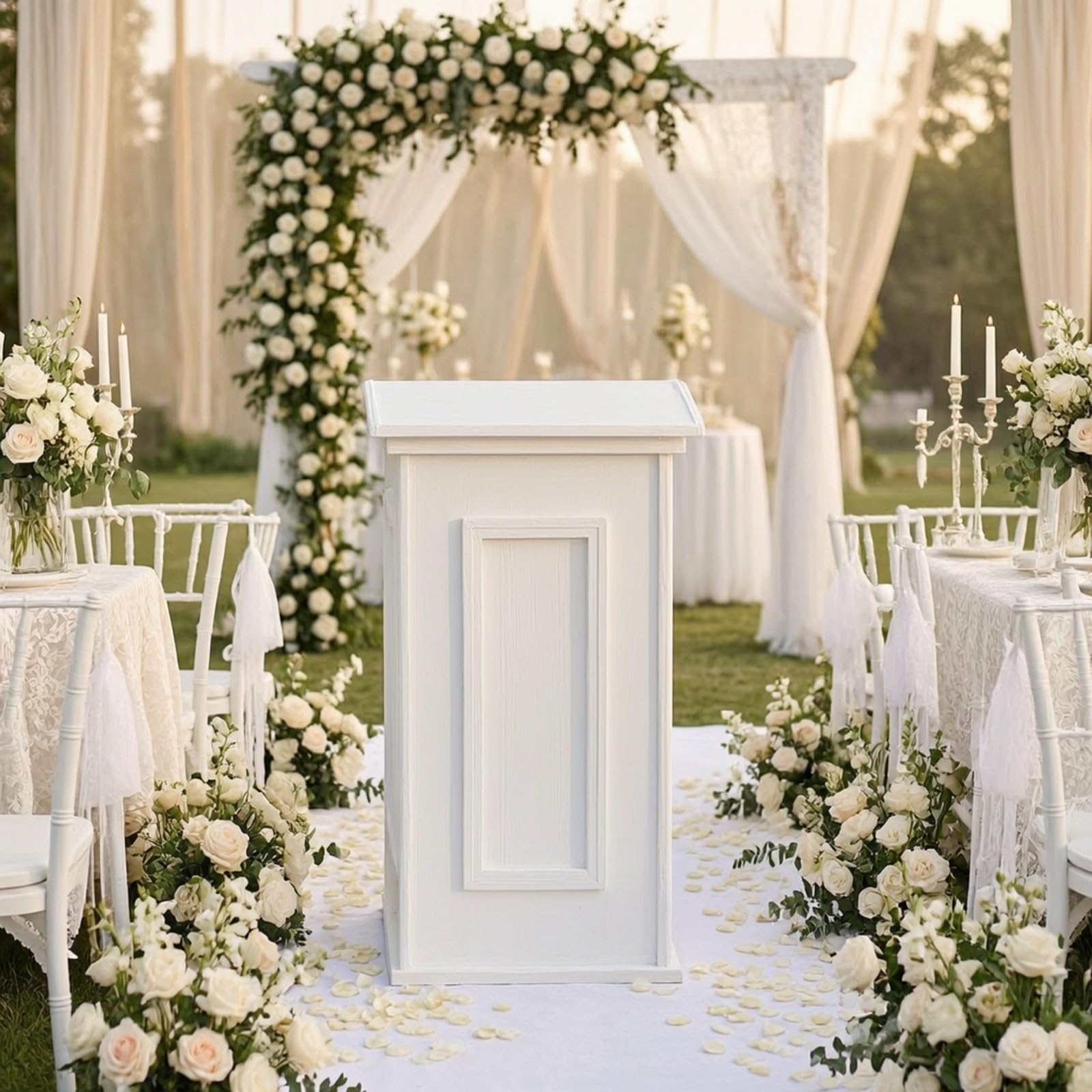 Quadratisch Säulenpodest | Weiß, eckige säule, Ausstellungssockel, für Hochzeit, Bühne, rateure, Hochzeitsplaner, 100CM