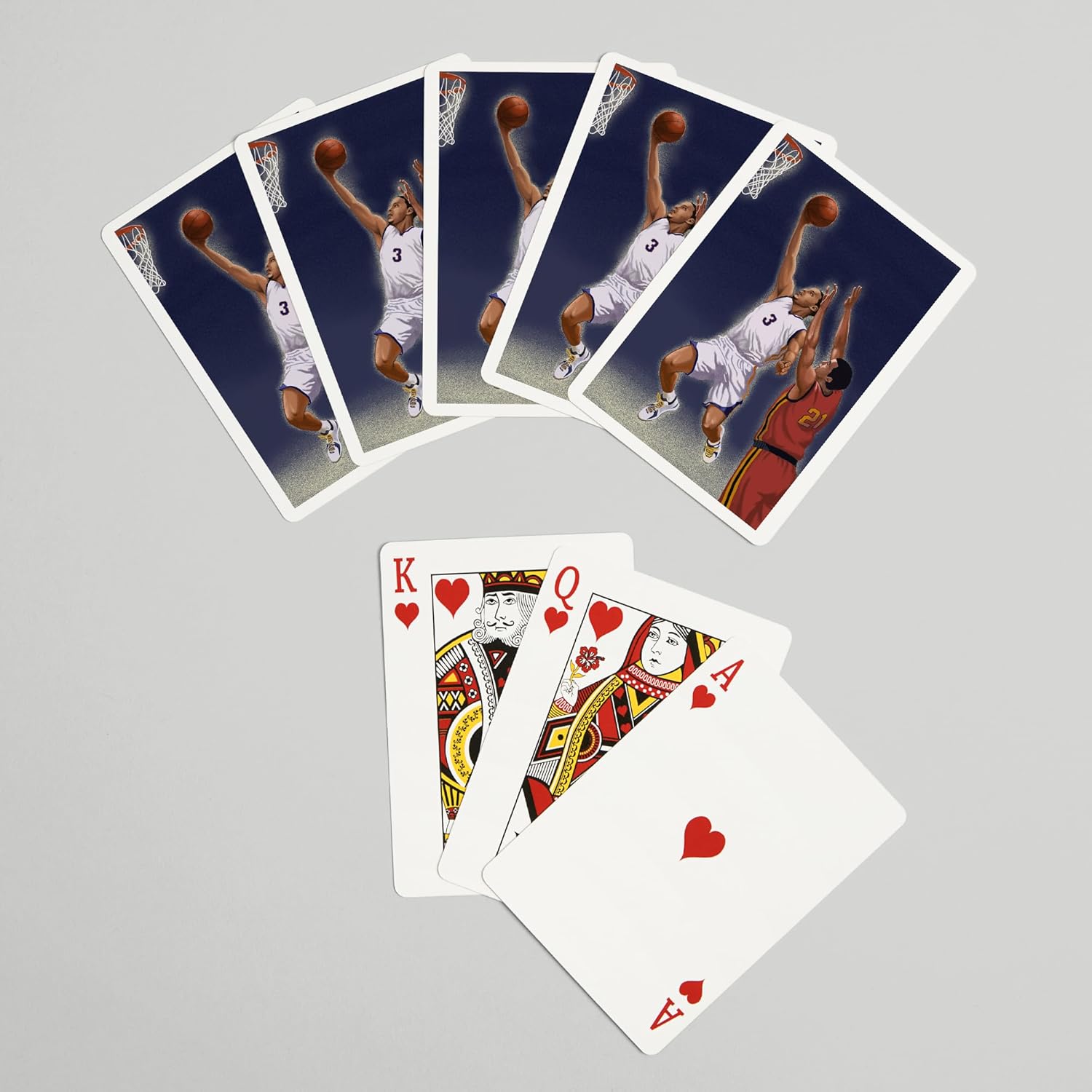 Lantern Press Basketball Player, 52 Playing Cards for Adults, Poker Size Card Deck