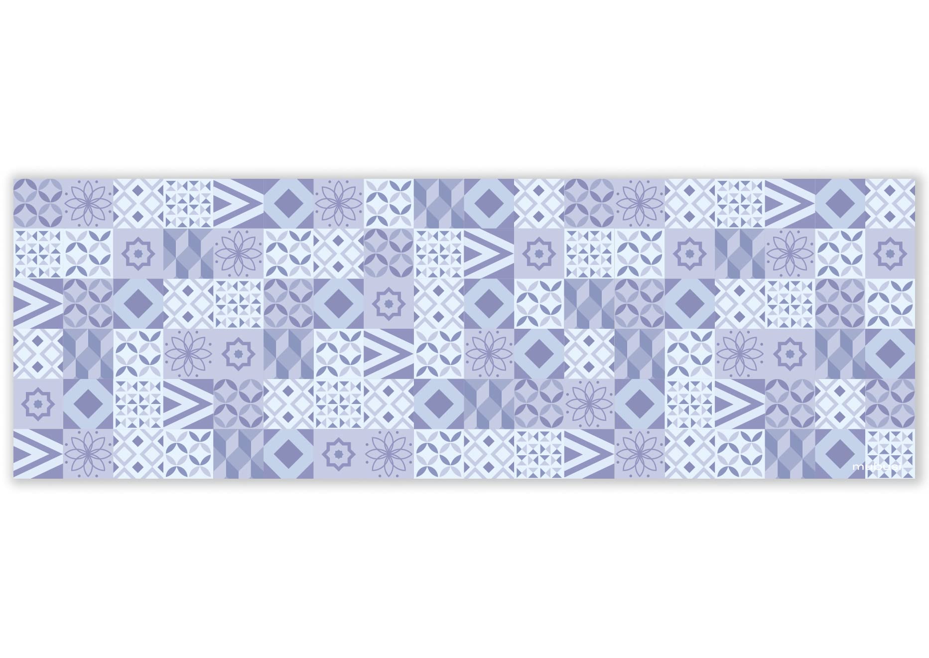 mubusi Alfombra Vinílica Cocina Salón - Varios Tamaños - (Hidráulica Évora Azul 40x120 cm)