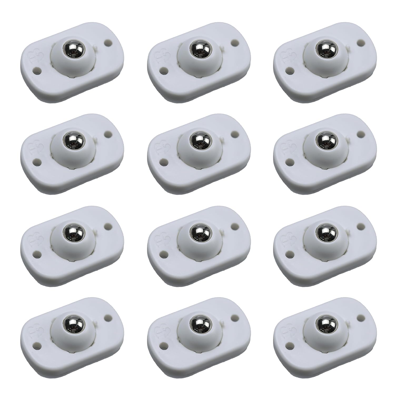 12PCS Self Adhesive Mini Swivel Caster Wheels, 360° Rotation Ball Casters, Universal Wheel Transfers for Storage Boxes Small Furniture DIY Toys Kitchen Appliances(Black)