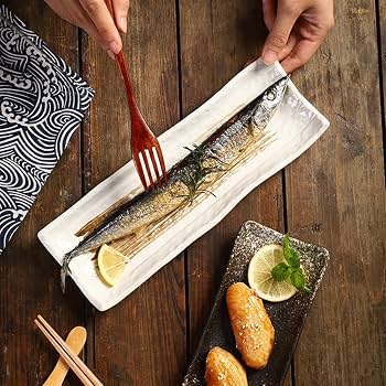 Amazon.co.jp: プレート 食器 ディッシュ 寿司皿セット 2枚組 長方形