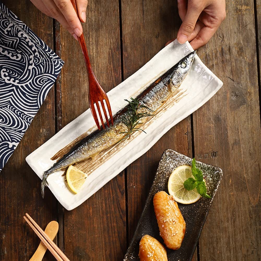 Amazon.co.jp: プレート 食器 ディッシュ 寿司皿セット 2枚組 長方形